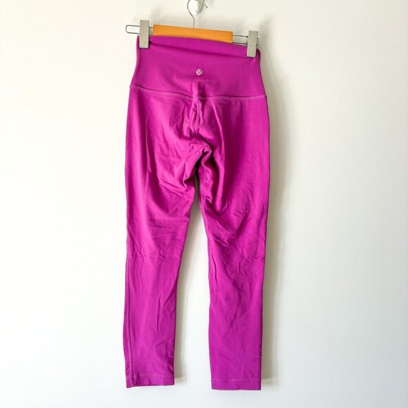 Lululemon Align High-Rise Double Lined Crop Legging 23" Vivid Plum Size 4 - Picture 8 of 10